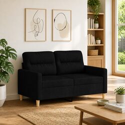 Enhance Your Living Space with a Black 2-Seater Sofa