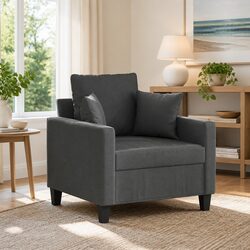 Stylish Grey Sofa Chair 60cm for Enhanced Living Spaces
