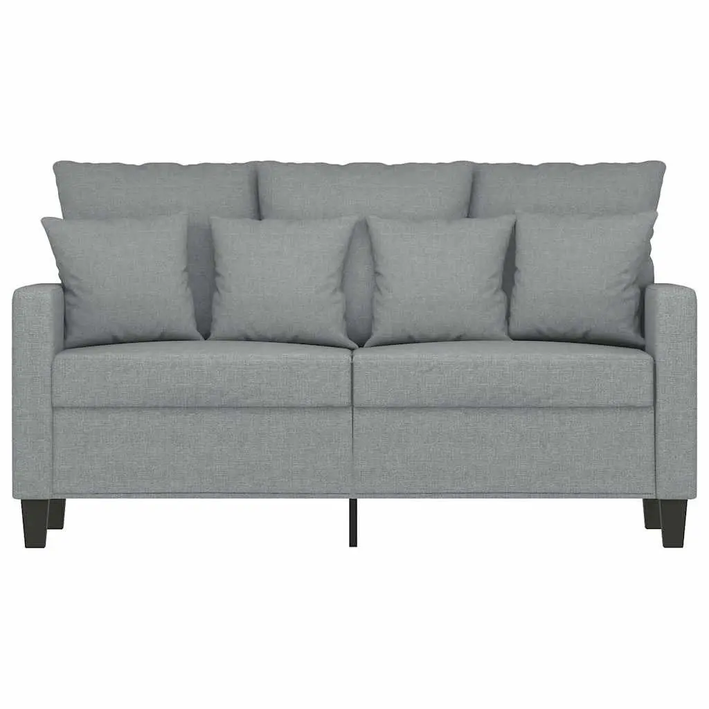2-Seater Sofa 120cm Light Grey Modern Lounge Couch Fabric Settee