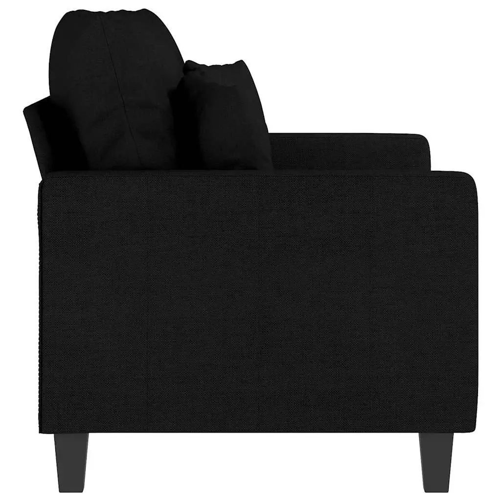 2-Seater Sofa Black 120cm Fabric Couch Living Room Lounge Furniture Settee
