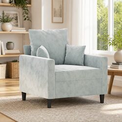 Transform Your Space with a Comfortable Light Grey Armchair
