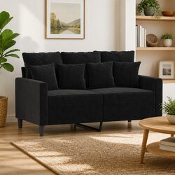 Elevate Your Living Space with a Black 2-Seater Sofa