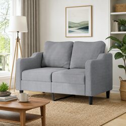 Enhance Your Home with a Comfortable Grey 2-Seater Sofa