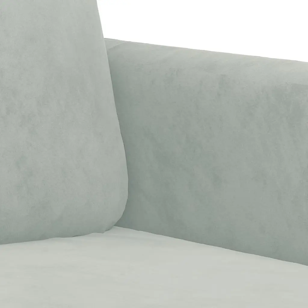2-Seater Sofa Grey Velvet 120cm Modern Living Room Couch Comfortable Padded