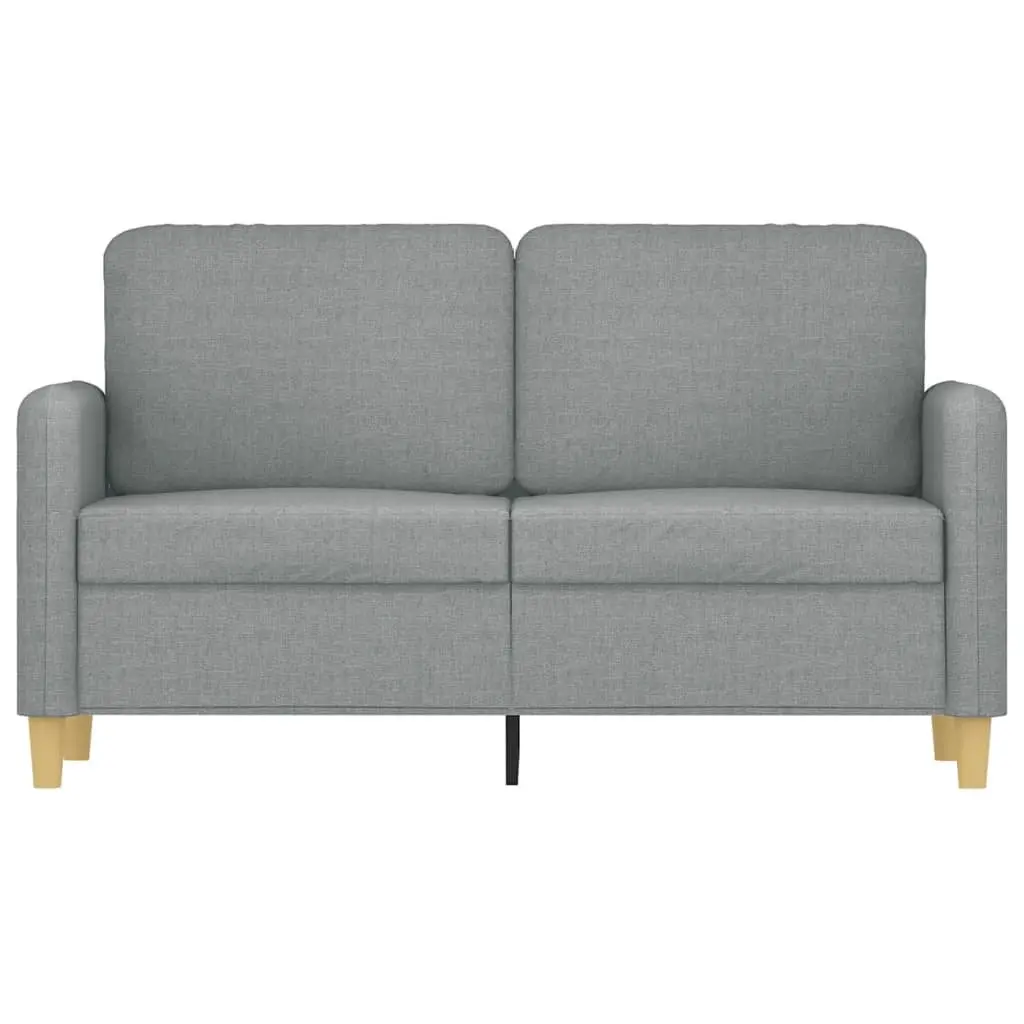 2-Seater Sofa 120cm Grey Fabric Upholstered Lounge Seat