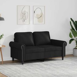 Modern 2-Seater Black Couch