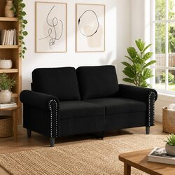 Enhance Your Living Room with This Stylish Black Sofa