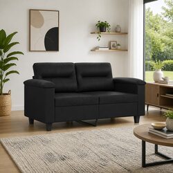 Enhance Your Space with a 120cm Black 2-Seater Sofa