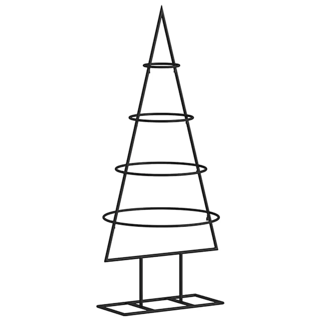 Metal Christmas Tree Decoration Frame 60cm Black DIY Holiday Home Decor