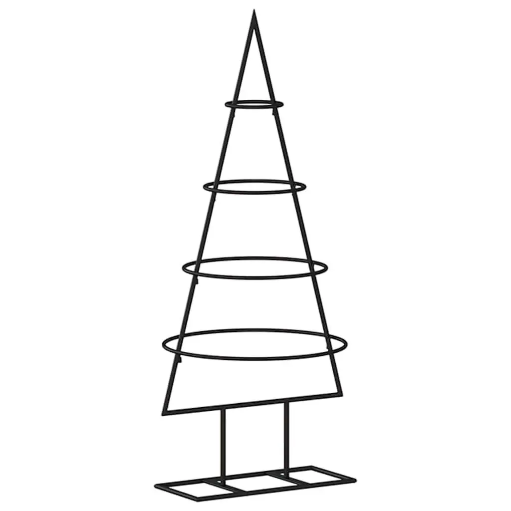Metal Christmas Tree Decoration Frame 60cm Black DIY Holiday Home Decor