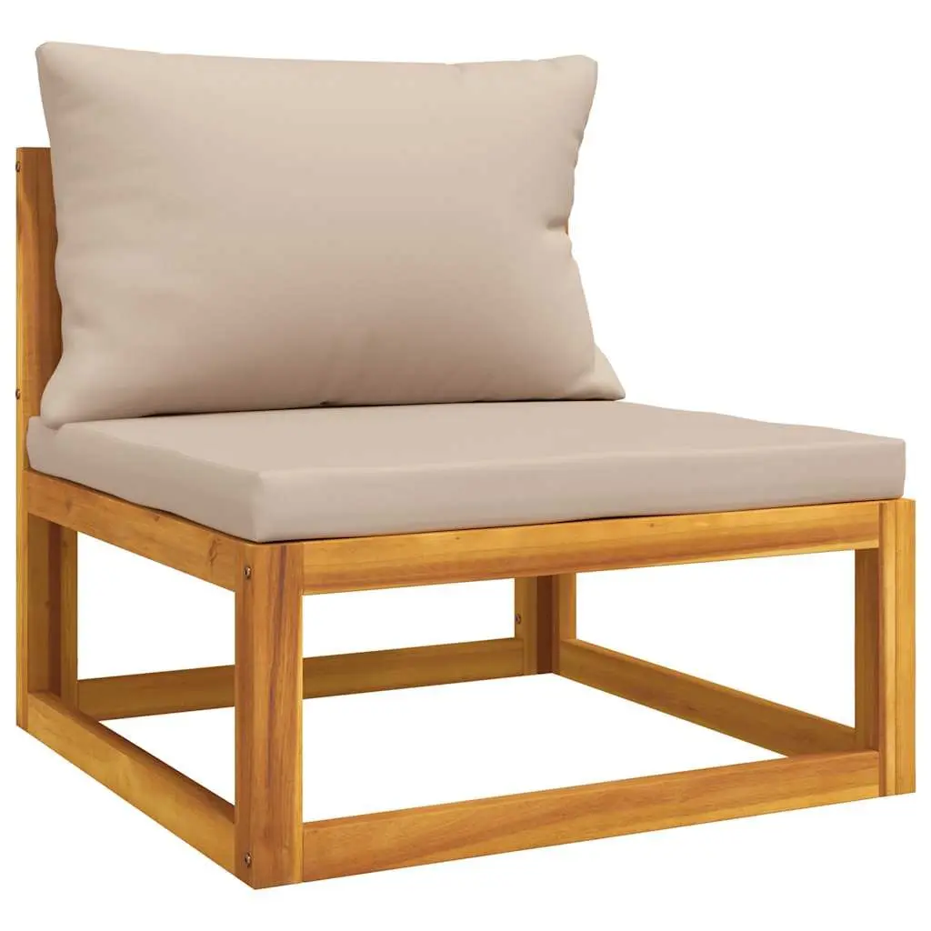 3 Piece Garden Lounge Set with Cushions Outdoor Sectional Sofa Coffee Table