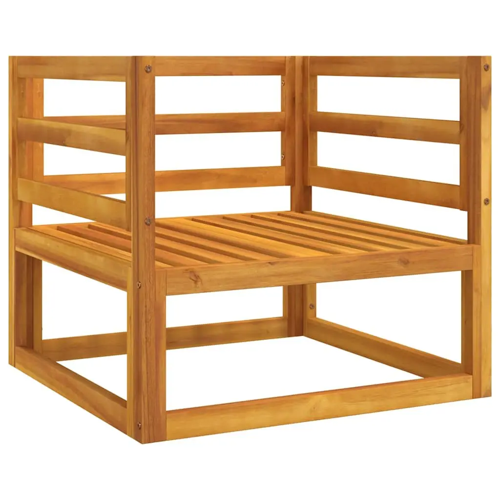Outdoor Garden Chair Solid Acacia Wood Backrest Taupe Padded Cushion Seating