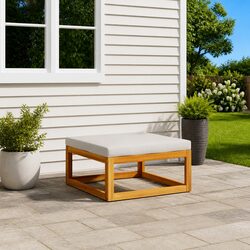 Stylish Grey Cushioned Outdoor Ottoman for Your Space