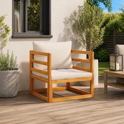 Modular Garden Sofa Unit in Acacia Wood with Cushions