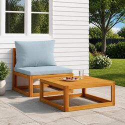 Acacia Wood Patio Coffee Table for Outdoor Relaxation