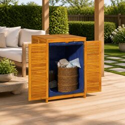 Enhance Your Outdoor Space with This Acacia Storage Box