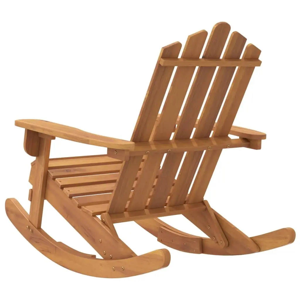 Adirondack Rocking Chair Wooden Outdoor Garden Patio Lounge Seat Brown