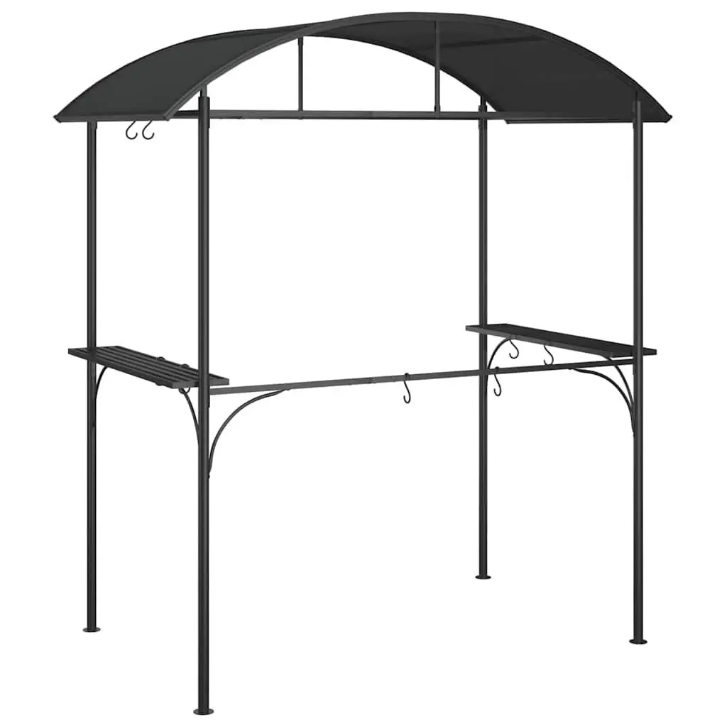 BBQ Gazebo 220x115x230cm Steel Frame with Side Shelves and Hanging Bars for Outdoor Entertaining