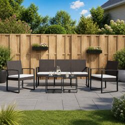 Enhance Your Outdoors with a Brown 5-Piece Dining Set
