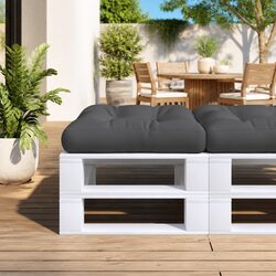 Elevate Your Space with Black Pallet Cushion 50x50x12 cm