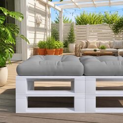 Enhance Your Space with a Grey Pallet Cushion 60x60x12 cm