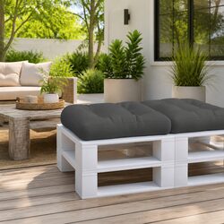 Enhance Your Space with Black Pallet Cushion 60x60x12 cm