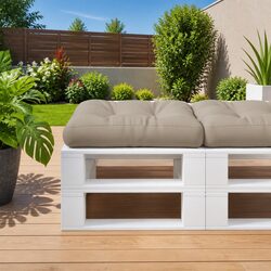 Stylish Taupe Pallet Cushion 60x60x12 cm for Your Space