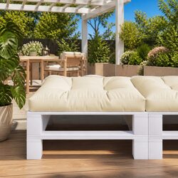 Cream Pallet Cushion 70x70x12 cm