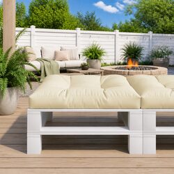 Cream Pallet Cushion for Outdoor and Indoor Use 80x80x12 cm