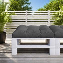 Enhance Your Space with a Black Pallet Cushion 80x80x12 cm