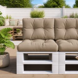 Enhance Your Space with a Taupe Pallet Cushion 50x40x12 cm