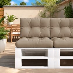 Comfortable Taupe Pallet Cushions - 2 pc Set for Your Space
