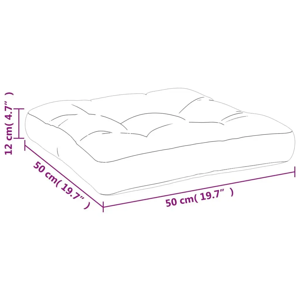 Pallet Cushions 2 pc Set Taupe Fabric Outdoor Garden Sofa Seat Pad