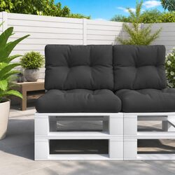 Enhance Your Garden with Black Pallet Cushions - Set of 2