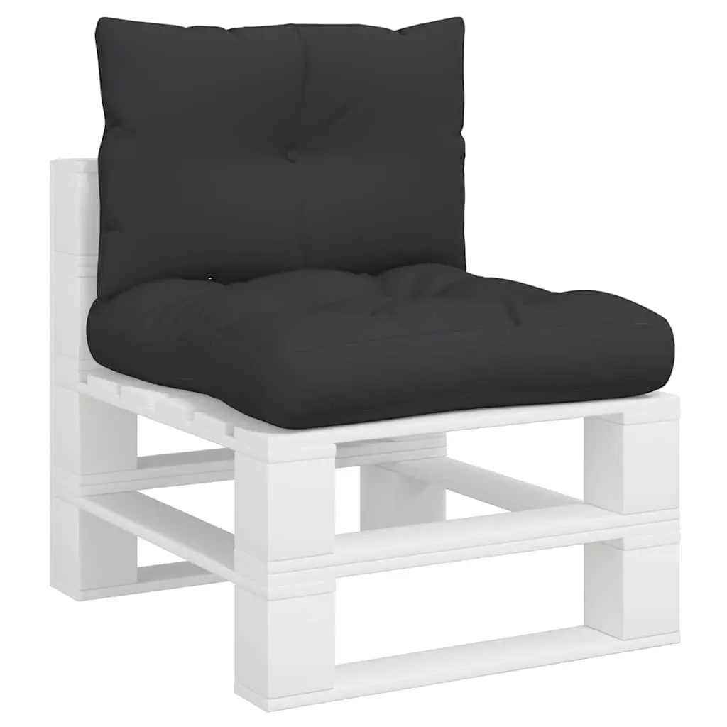 Pallet Cushions 2 pcs Black Outdoor Garden Sofa Seat Pad Filling Comfort