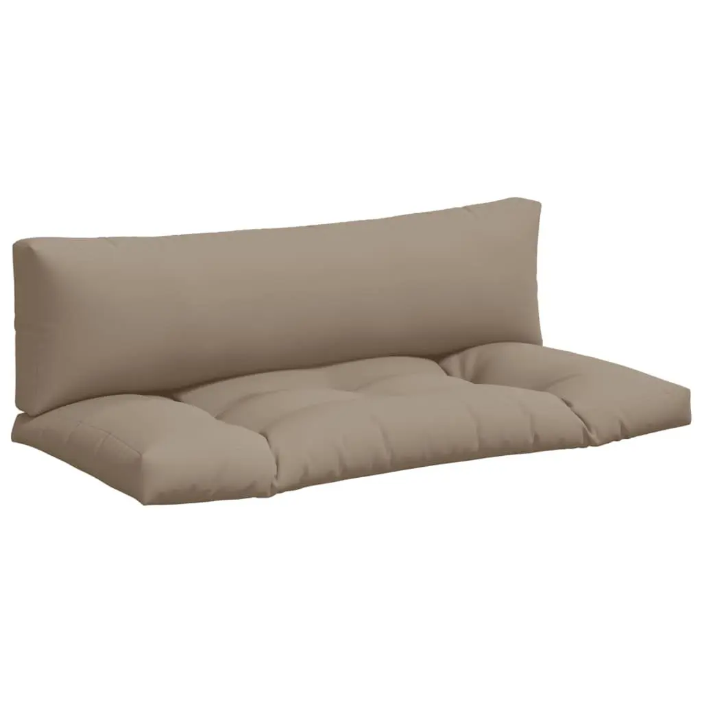 Pallet Cushions 2 pcs Taupe Soft Filling UV Resistant Water Resistant