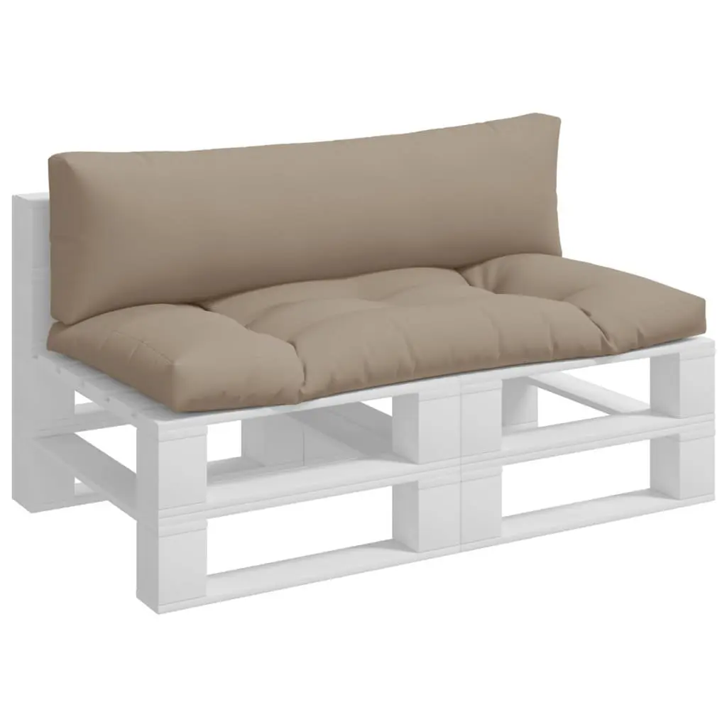 Pallet Cushions 2 pcs Taupe Soft Filling UV Resistant Water Resistant