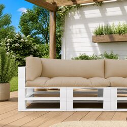 Pallet Cushions 3 Pieces Taupe Outdoor Garden Furniture Seat Pad Comfort