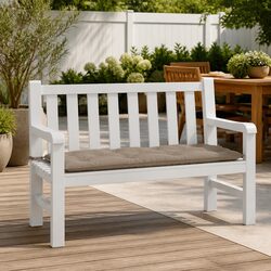 Enhance Your Patio with a Stylish Taupe Bench Cushion 120x50x7 cm