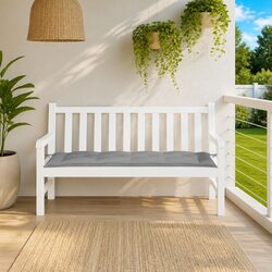 Grey Garden Bench Cushion for Enhanced Outdoor Space