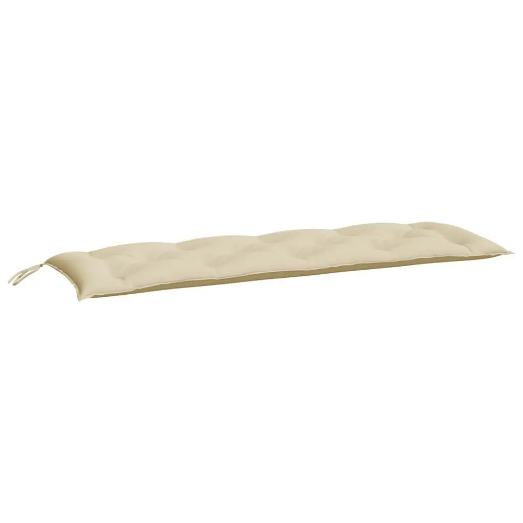 Garden Bench Cushion 150x50x7 cm Beige Oxford Fabric Outdoor Patio Seat Pad