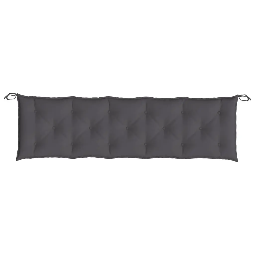 Garden Bench Cushion 180x50x7cm Anthracite Oxford Fabric Water-Resistant Non-Slip