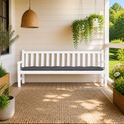 Garden Bench Cushion - Anthracite 200x50x7cm for Your Patio