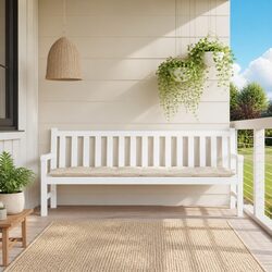 Beige Garden Bench Cushion for Enhanced Outdoor Comfort