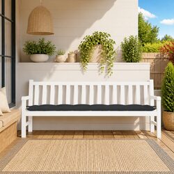 Black Garden Bench Cushion 200x50x7cm for Any Setting