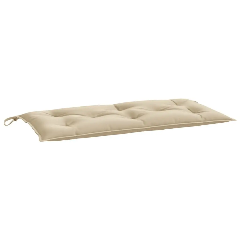 Garden Bench Cushions 2 Pcs Oxford Fabric Beige Water-Resistant Hollow Fibre Filling Non-Slip Attachment