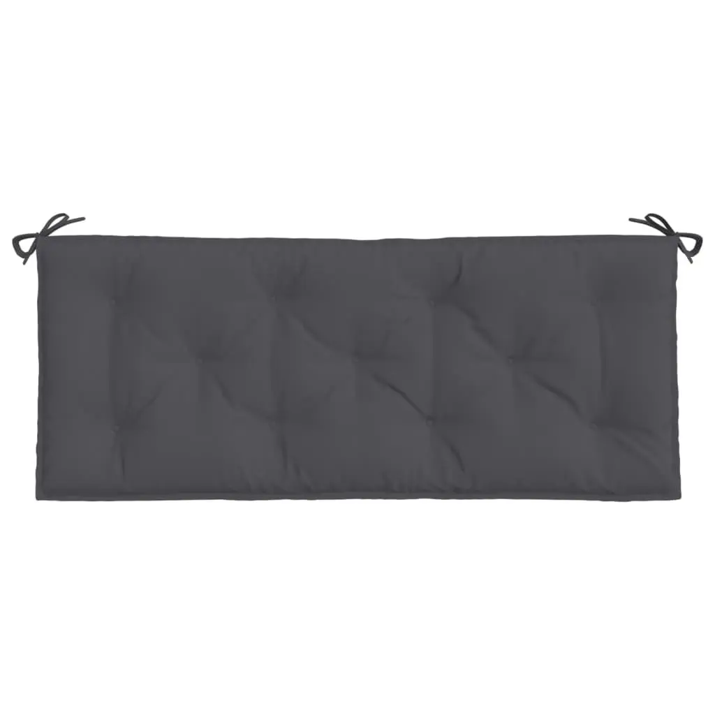 Garden Bench Cushions 120x50cm 2pcs Oxford Fabric Anthracite Water-Resistant Non-Slip