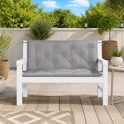 Grey Garden Bench Cushions 2-Piece Set for Your Patio