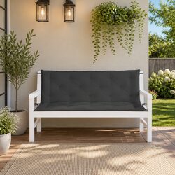 Comfort-Enhancing Anthracite Outdoor Bench Cushions