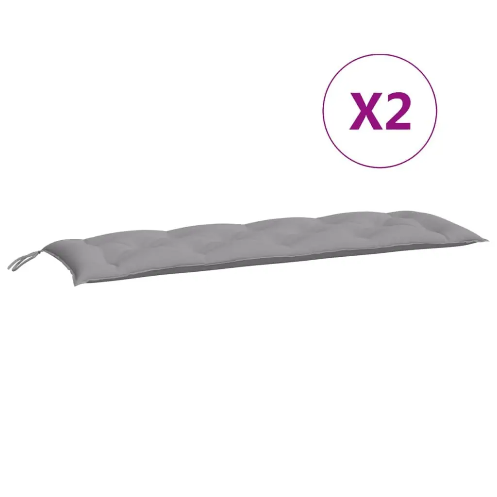 Garden Bench Cushion 150x50cm Water-Resistant Oxford Fabric Non-Slip Ropes 2 Pieces